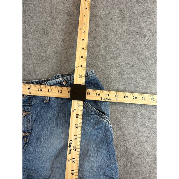 Hydraulic Capri Jeans Womens Size 13/14 Junior Blue Denim Relaxed Button Fly - Picture 2 of 8